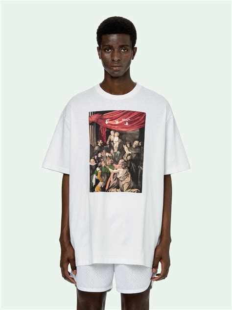 WHITE CARAVAGGIO PAINTING S/S OVER T.